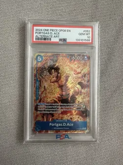 2024 ONE PIECE OP08-052 PORTGAS D. ACE ALTERNATE ART PSA 10 - Image 4