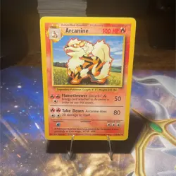 Pokemon Arcanine 23/102 Base Set 100HP Uncommon Regular Wizards - Image 1