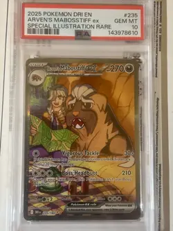 POKEMON DRI EN ARVEN’S MABOSSTIFF EX SIR PSA GEM MT 10 - Image 1