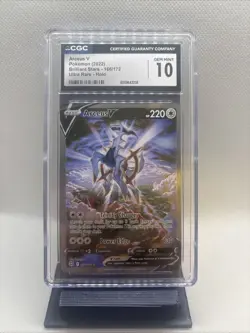 2022 POKEMON BRILLIANT STARS ULTRA RARE HOLO #166 ARCEUS V CGC 10 GEM MINT - Image 1