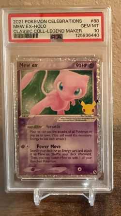 Pokemon - Celebrations 25th Anniversary - Mew EX #88 PSA 10 - Image 1