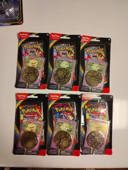 Lot of 6 Pokemon Mega Evolution Phantasmal Flames Checklane Blister Packs - Image 1