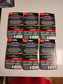 Lot of 6 Pokemon Mega Evolution Phantasmal Flames Checklane Blister Packs - Image 2