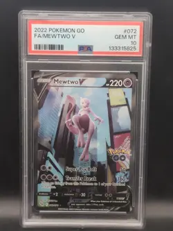 2022 Mewtwo V 072 - ALTERNATE ART - Pokemon GO - PSA 10 GEM MINT - Full Art - Image 1