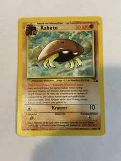 Pokemon TCG Kabuto 50/62 German Unlimited Fossil NM- - Image 1
