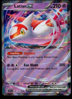 Latias EX Surging Sparks 076/191 Double Rare Near Mint Pokemon TCG - Image 1