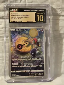Lunatone Pokemon Japanese 2022 VSTAR Universe 184/172 CGC 10 Pristine - Image 1