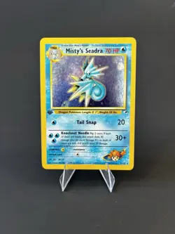 Pokemon Misty’s Seadra 9/132 Gym Heroes 1st Edition Holo RARE - Image 1