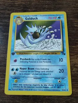 Pokemon Fossil 1st Edition Golduck 35/62 Non Holo NM-MINT - Image 1