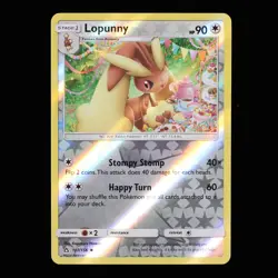 Pokemon TCG Lopunny 107/156 SM Ultra Prism Uncommon Reverse Holo 2018 NM - Image 1