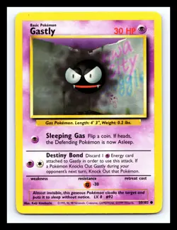 💥 Gastly | Pokemon TCG 1999 | (Base Set) Non Holo Vintage # 50/102 - Image 1