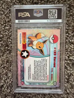 2000 TOPPS CHROME POKEMON T.V. SPECTRA #133 EEVEE PSA 9 - Image 2