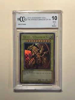 Yu-Gi-Oh the Winged Dragon of Ra LC01-EN003 Legendary Collection BCCG Beckett 10 - Image 1