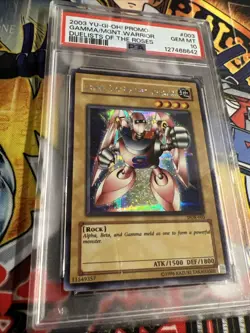 2003 YU-GI-OH! PSA 10 Gamma the Magnet Warrior DOR-003 Duelist of the Roses - Image 2