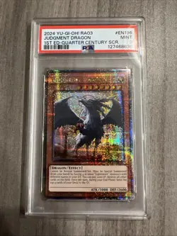 2024 Yu-Gi-Oh! Judgment Dragon (Quarter Century Secret Rare) RA03-EN196 PSA 9 - Image 1