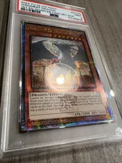 2024 Yu-Gi-Oh! Judgment Dragon (Quarter Century Secret Rare) RA03-EN196 PSA 9 - Image 2