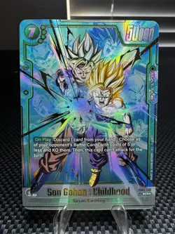 Son Gohan Childhood SCR Alt Art Secret Rare FB01-140 Dragon Ball Fusion World - Image 1