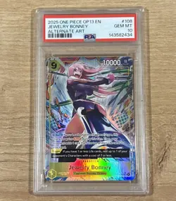 One Piece Jewelry Bonney Alternat Art OP13-108 Carrying On His Will. PSA 10. - Image 1