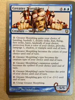 MTG 1x Greater Morphling Unhinged Magic the Gathering Card x1 NM - Image 1