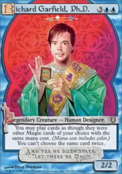 Richard Garfield, Ph.D. Magic mtg Moderate Play, English Unhinged x1 - Image 1