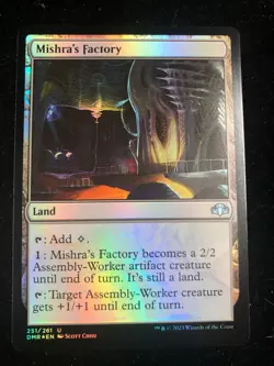 Mishra's Factory MTG Dominaria Remastered DMR 251/261 Uncommon Foil NM - Image 1