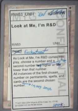 Look at Me, I'm R&D - Unhinged: #17, Magic: The Gathering Nm R228 - Image 1
