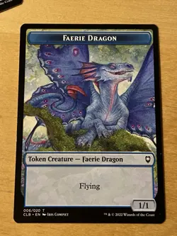 MTG Faerie Dragon Token Commander Legends: Battle For Baldur’s Gate NM English - Image 1