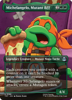 Michelangelo, Mutant BFF (FOIL) x1 - MTG Teenage Mutant Ninja Turtles TMT #198 - Image 1