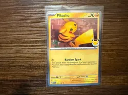 Pikachu Stamped Promo (051/162) [Cosmos Holo] (NM) - Pokemon - Pokemon Day 30th - Image 1