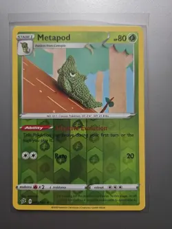 Metapod 002/192 Rebel Clash NM Pokemon Asako Ito Reverse Holo - Image 1