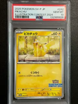 23358# JAPANESE POKEMON TCG / Pikachu 242/SV-P / PSA10 / Illustration Contest - Image 1