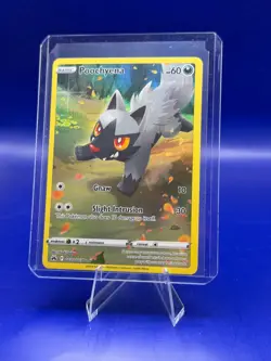 Pokemon Poochyena TCG Full Art Rare Card GG33/GG70 Crown Zenith Galarian Gallery - Image 1