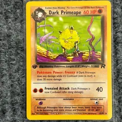 Vintage Pokemon Team Rocket Dark Primeape 1st Edition 43/82 Uncommon NM - Image 1
