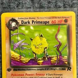 Vintage Pokemon Team Rocket Dark Primeape 1st Edition 43/82 Uncommon NM - Image 3