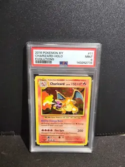 Pokemon TCG Charizard 11/108 Evolutions Reverse Holo Rare PSA 9 2016 - Image 1