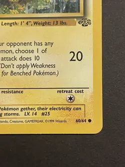 Pokemon TCG Pikachu Jungle Set Common 60/64 Near Mint - Image 5