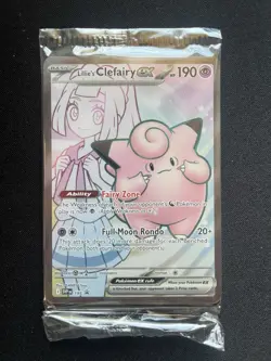 Pokemon SEALED Lillie’s Clefairy EX 195 Black Star Promo + Lillie's Pearl - Image 1