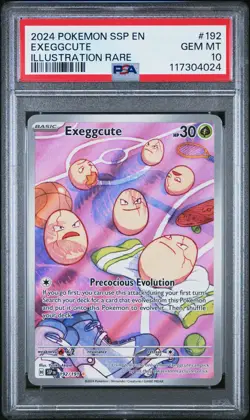 2024 POKEMON SSP EN-SURGING SPARKS ILLUSTRATION RARE #192 EXEGGCUTE PSA 10 - Image 1