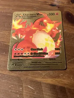 CHARIZARD VMAX GIGANTAMAX 20/189 GOLD FOIL FAN ART / DISPLAY POKEMON CARD NM - Image 1
