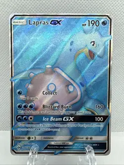 Pokemon TCG Lapras GX Full Art Holo Ultra Rare Card 139/149 SM Base Set - Image 1