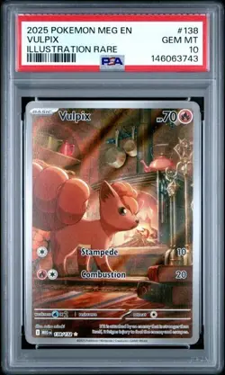 POKEMON MEG EN-MEGA EVOLUTION ILLUSTRATION RARE #138 - VULPIX 138/132 - PSA 10 - Image 1