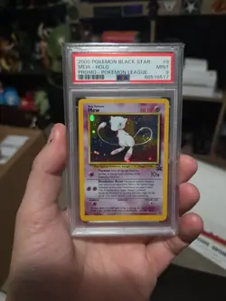 PSA 9 2000 Pokemon League Black Star Promo #9 MEW Holo Graded Mint Card - Image 1