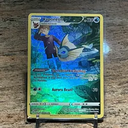 Pokemon Brilliant Stars Trainer Gallery English Vaporeon TG02/TG30 Holo Rare - Image 1