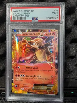 2016 Pokemon Charizard EX 11/83 HOLO PM Generations - PSA 9 MINT - Image 1