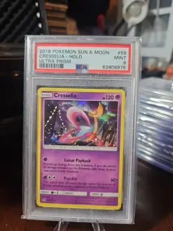 Pokemon Card - Ultra Prism 59/156 - CRESSELIA (holo-foil) - NM/Mint Psa 9 - Image 1