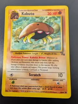 Pokemon TCG Kabuto Unlimited Common Card # 50/62 - Image 4