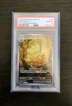 Ninetales 199/197 PSA 10 Obsidian Flames Illustration Rare Holo Pokemon Card - Image 1