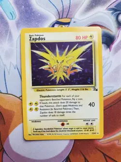 1999 Pokemon Fossil Zapdos Holo 15/62 LP - Image 1