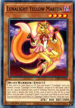 Lunalight Yellow Marten LDS2-EN128 Yu-Gi-Oh! 1st Edition Light Play - Image 1