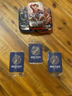 One Piece Promos Tin Set Vol 2 Of Sealed Luffy P075 Sabo P073 Ace P074 English - Image 2